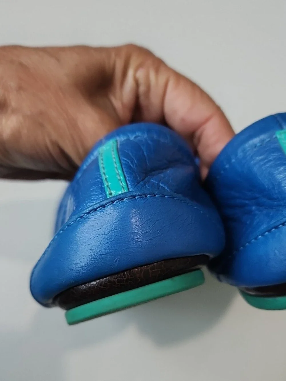 Tieks Blue Leather Ballet Flats